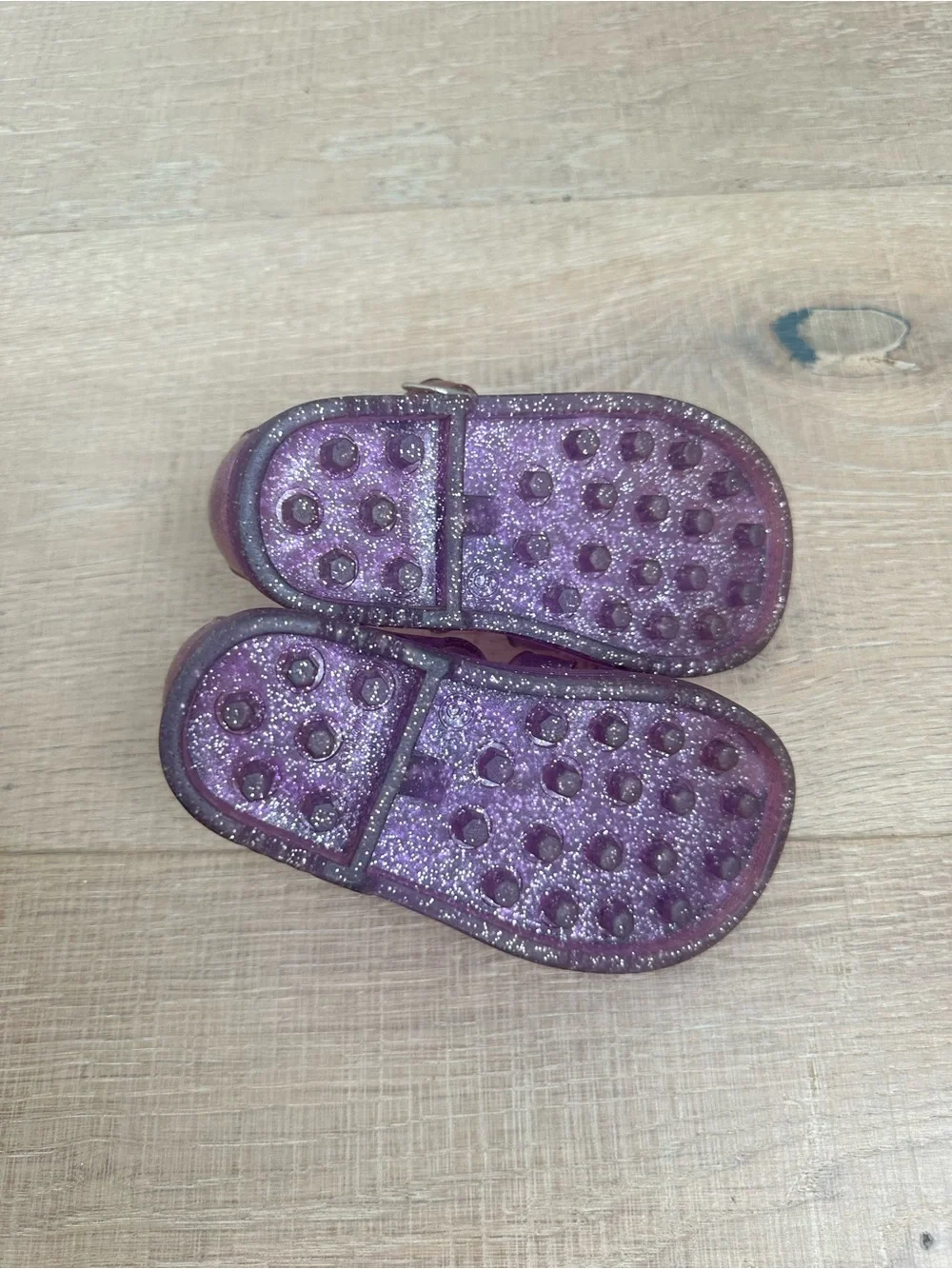 GAP Purple Glitter Jelly Sandals with Buckle